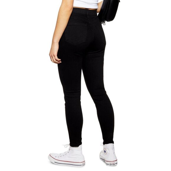 2/$30 Topshop Jamie Jeans High Rise Button-Fly Skinny Black 28 #9374 - Picture 6 of 13